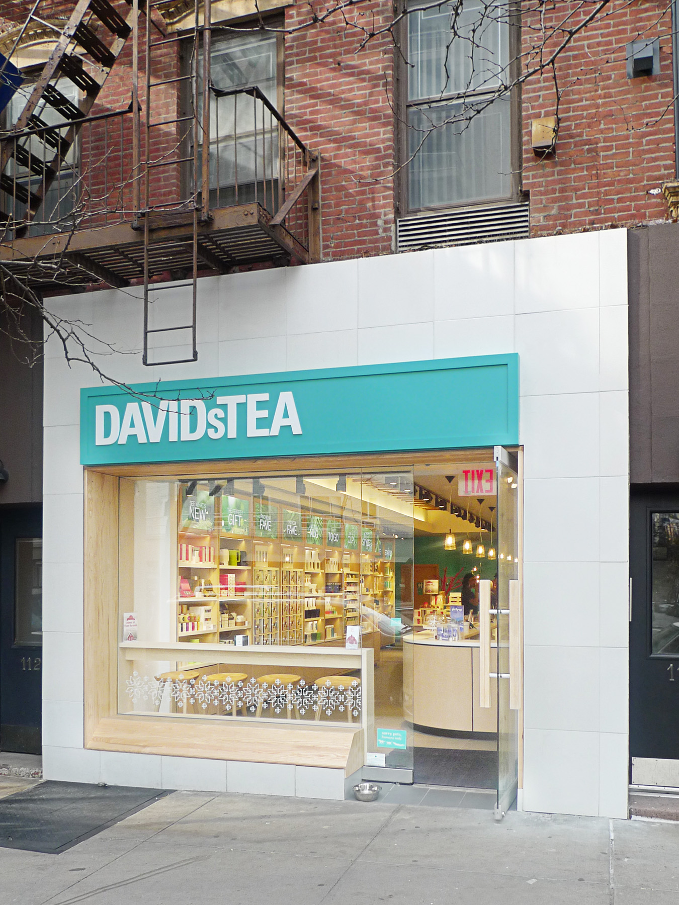 The bright, open storefront invites passersby to come in and explore.  