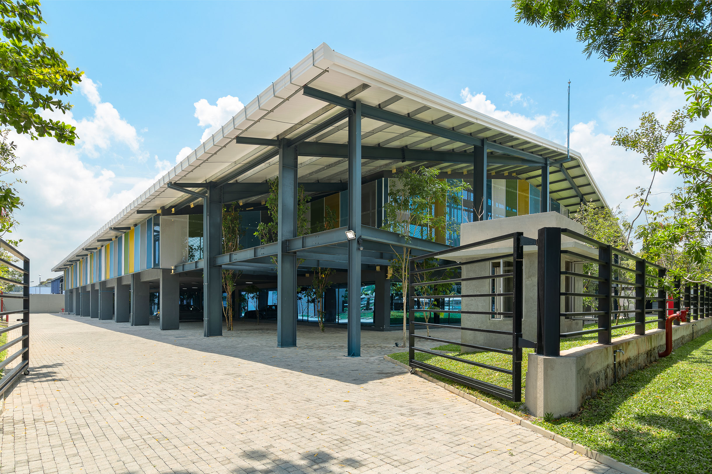 Main entrance to the facility