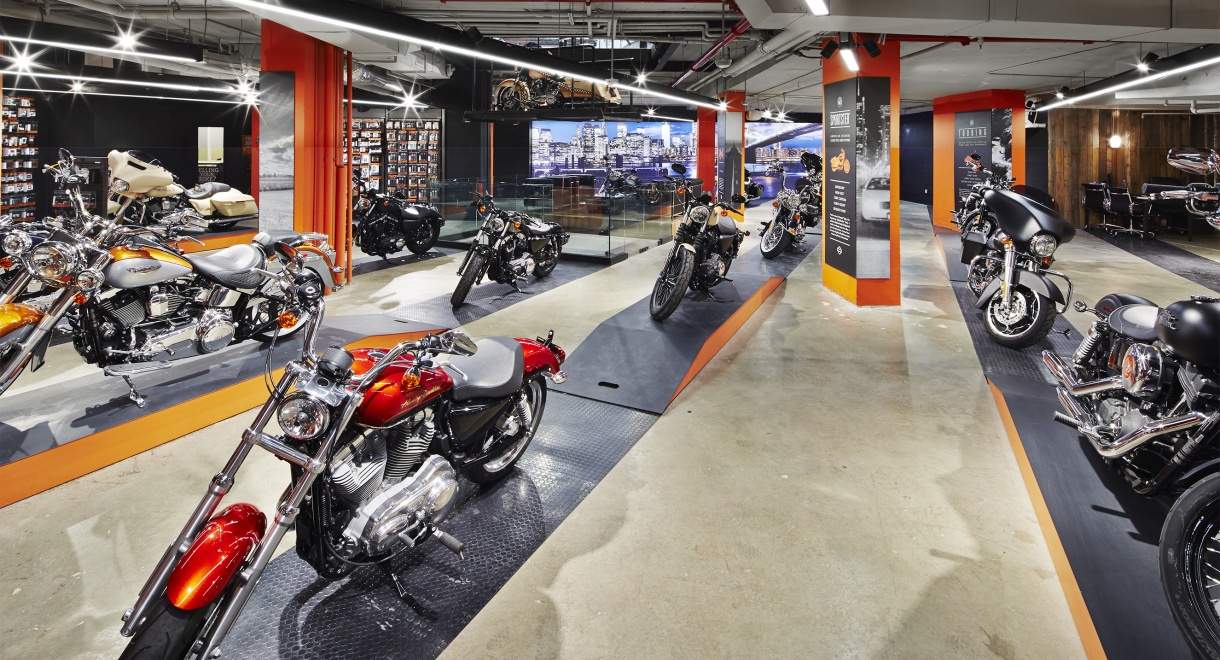 Motorcycle showroom