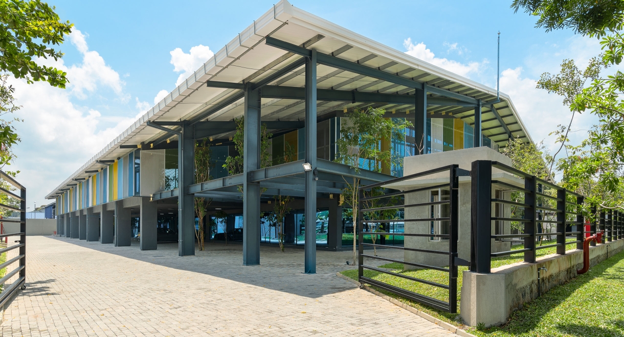 Main entrance to the facility