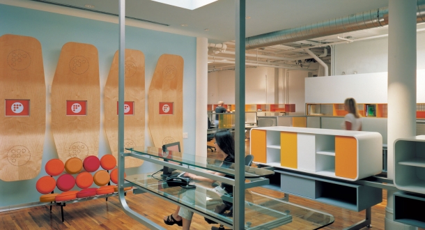 Reception desk and waiting area